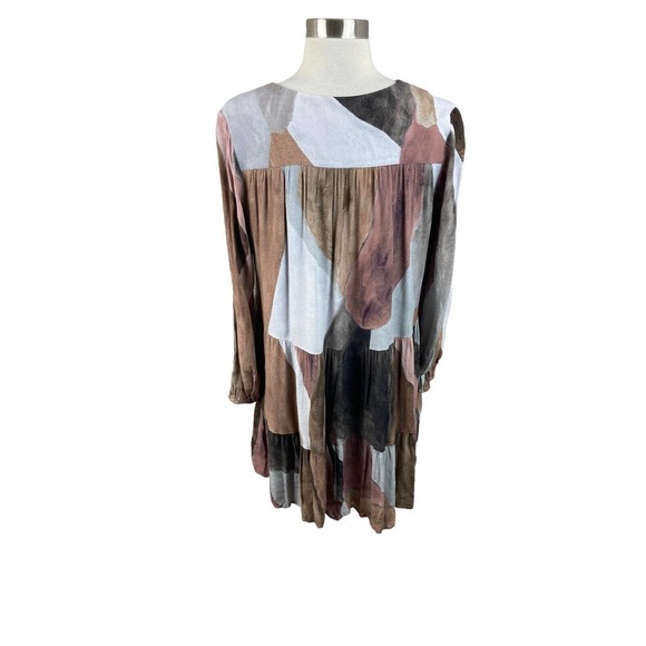 Aritzia Wilfred Barossa Boho Light Foxfire Tiered Dress Size XS - Picture 3 of 4